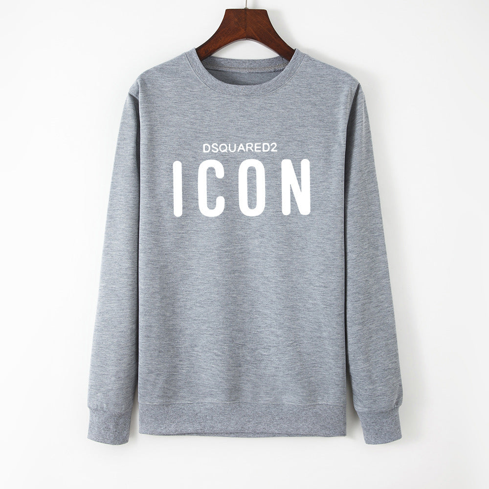 Printed loose long-sleeved sweatshirt