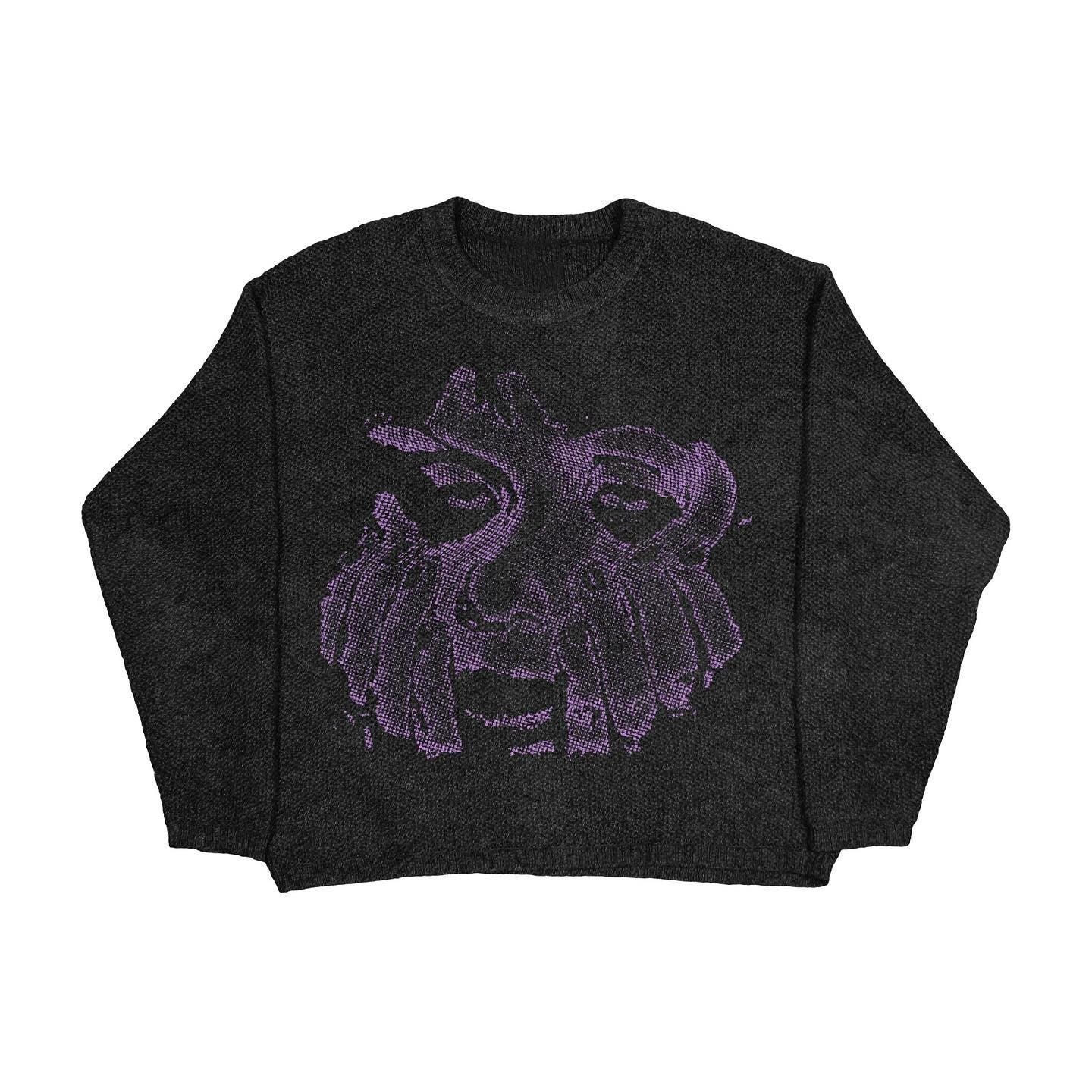 Men's Creative Pattern Printing Loose Casual Sweater