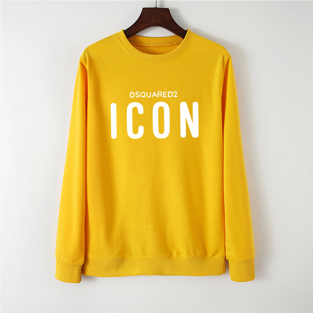 Printed loose long-sleeved sweatshirt