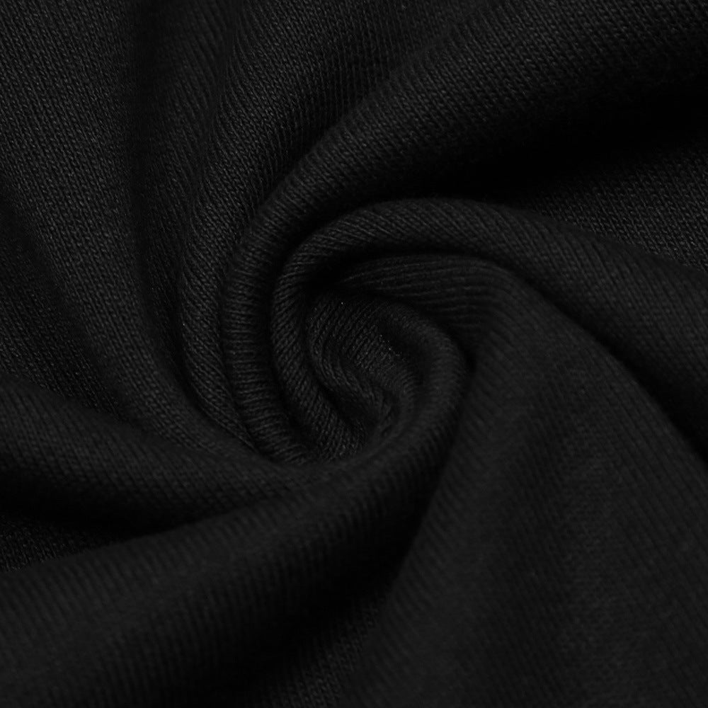 Alphabet Character Print Long Sleeve T-Shirt Men's Crew Neck