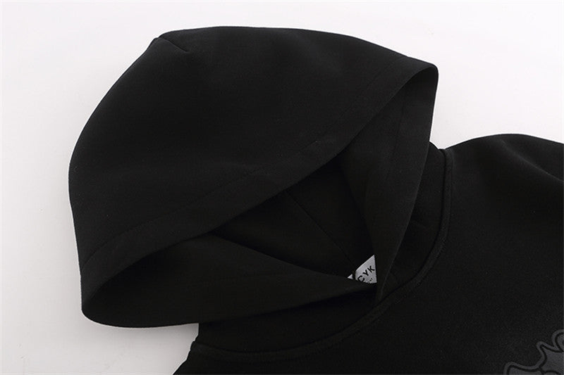 Gothic Letter Printed Hoodie Men