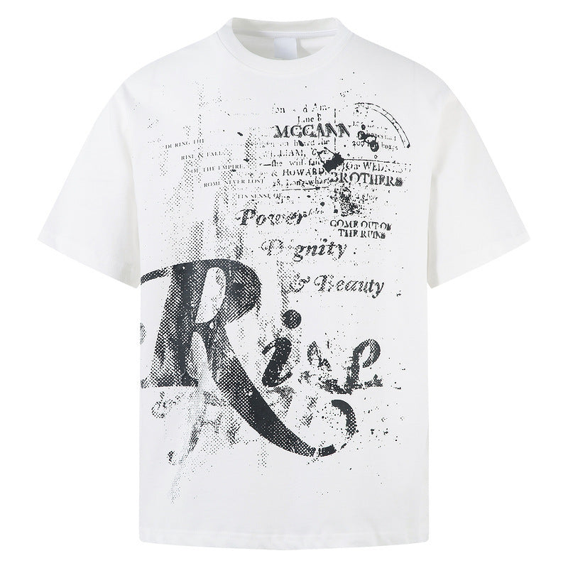 Men's And Women's Letter Printing Casual Couple's Tops