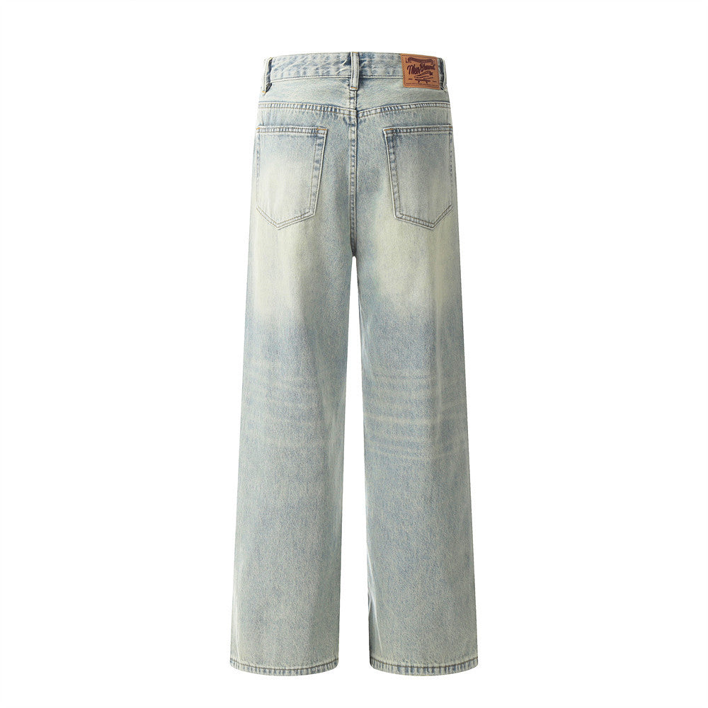 Fashion Light Color Washed Jeans Men
