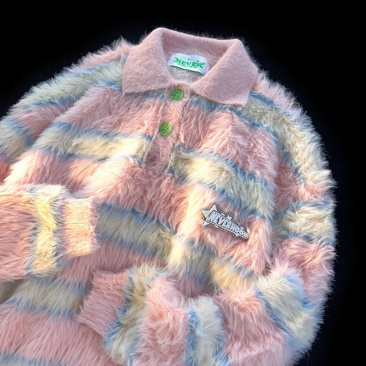 Raspberry Striped Sea Knitwear Sweater Men And Women