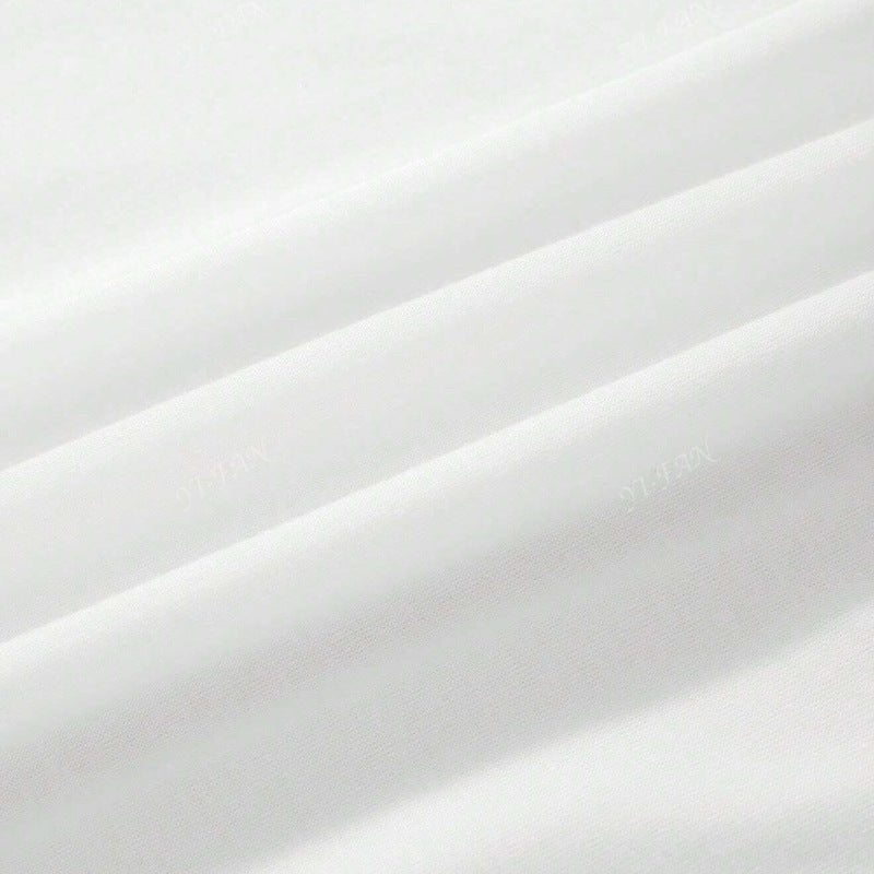 Women's Round Neck Polyester Short-sleeved Top