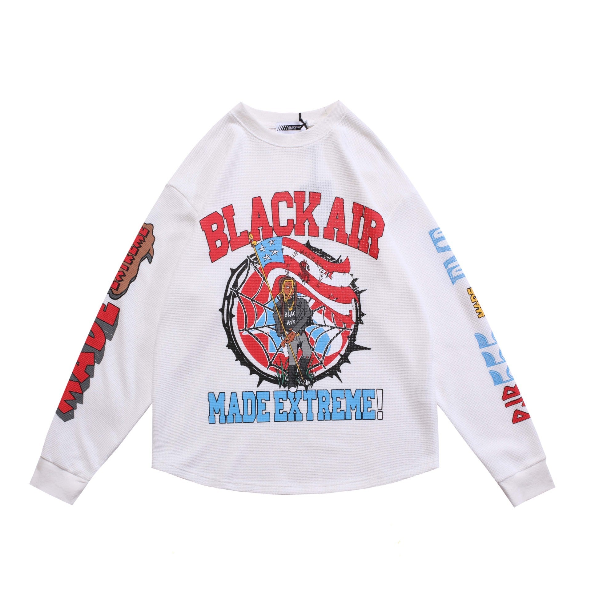 American Retro Street Long Sleeve Creative Animation Print