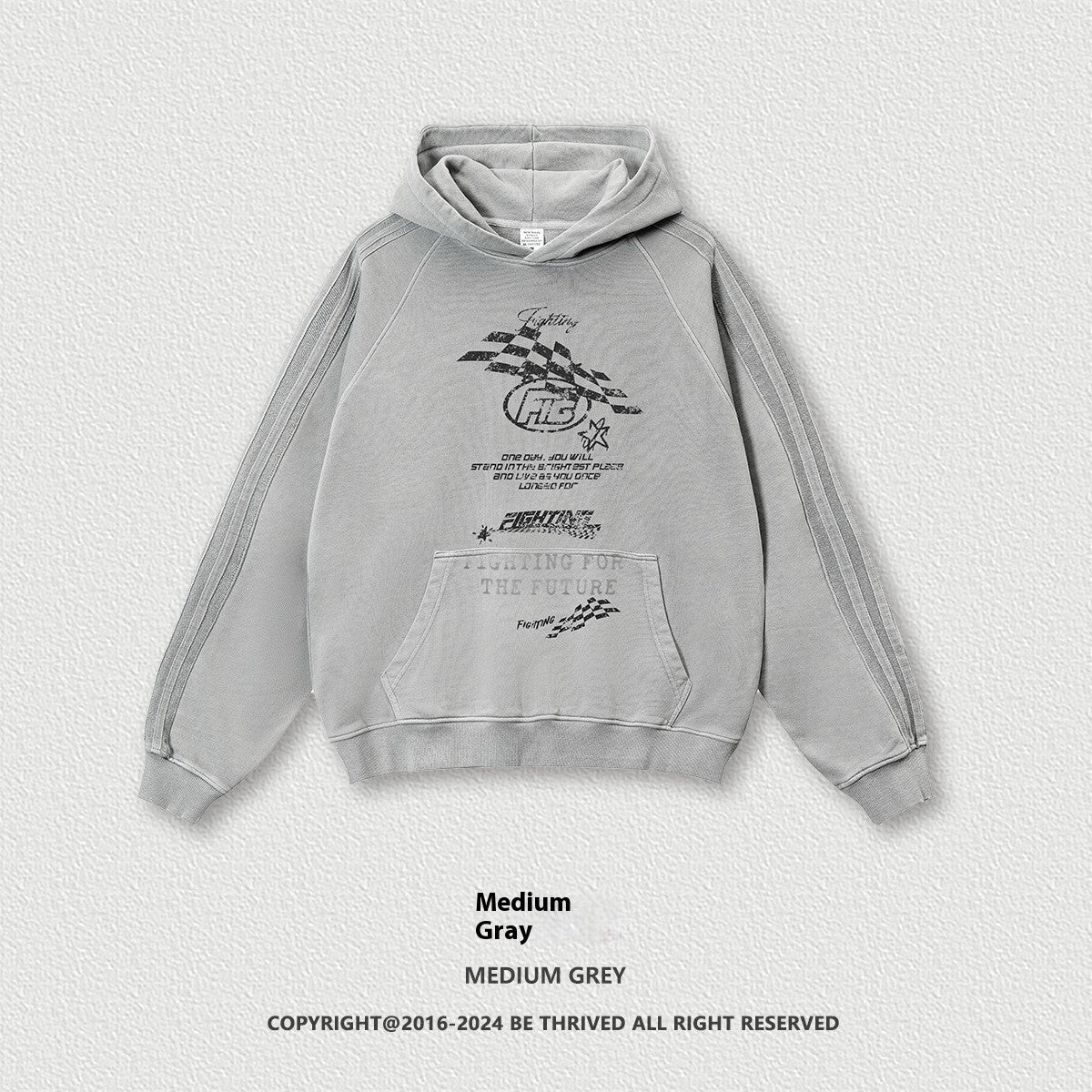 Washed-out Vintage Hooded Sweater For Men