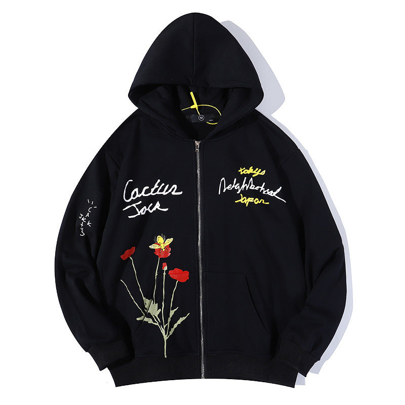 Hip-hop Three-dimensional Carousel Foam Printed Sweater