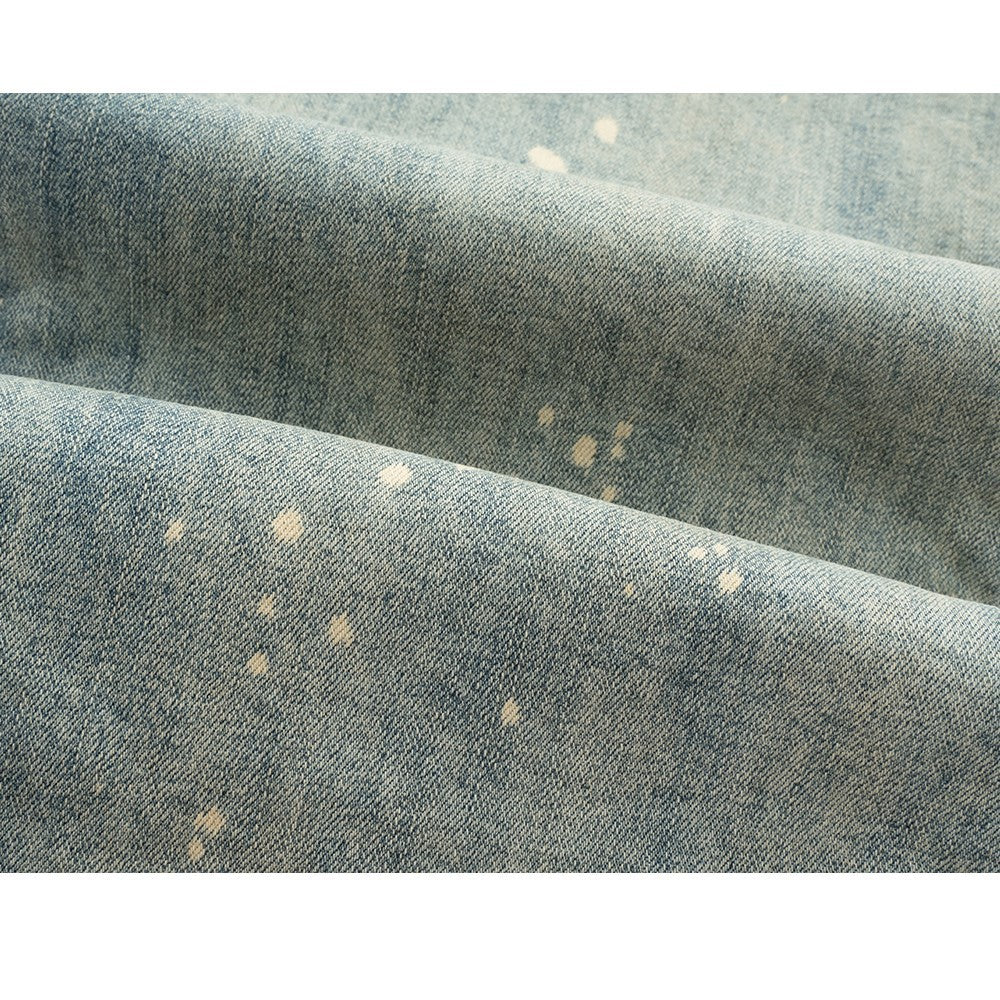 Distressed trendy jeans