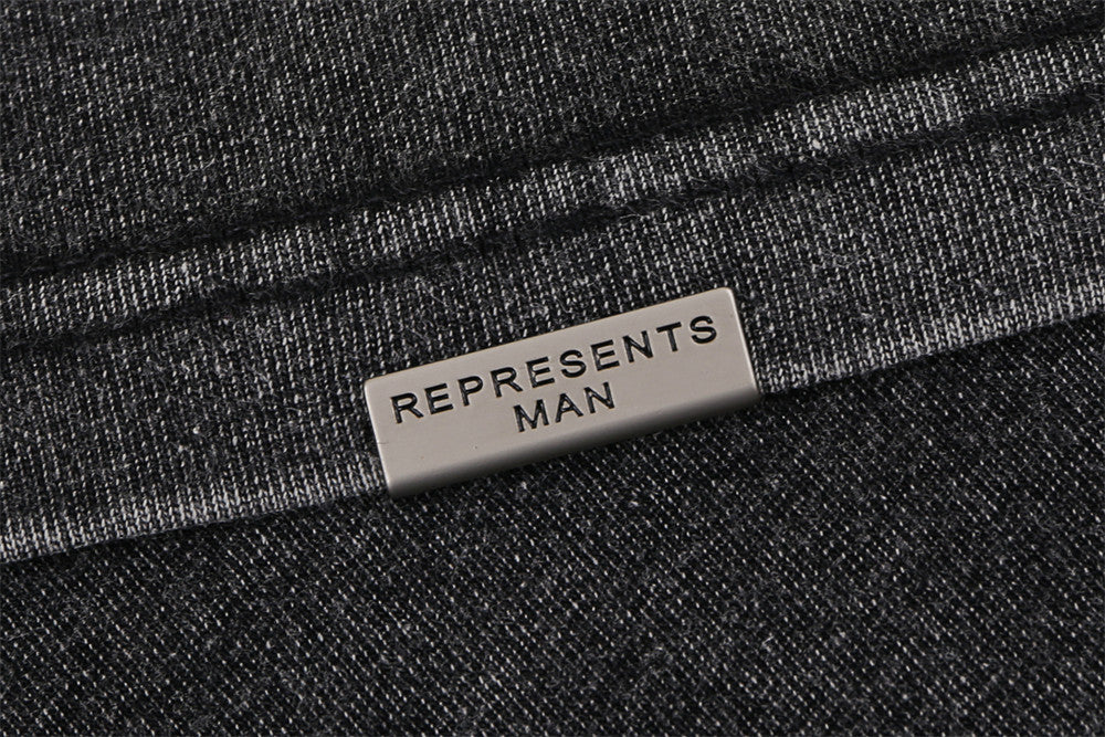 Printed Washed Distressed T-shirt For Men