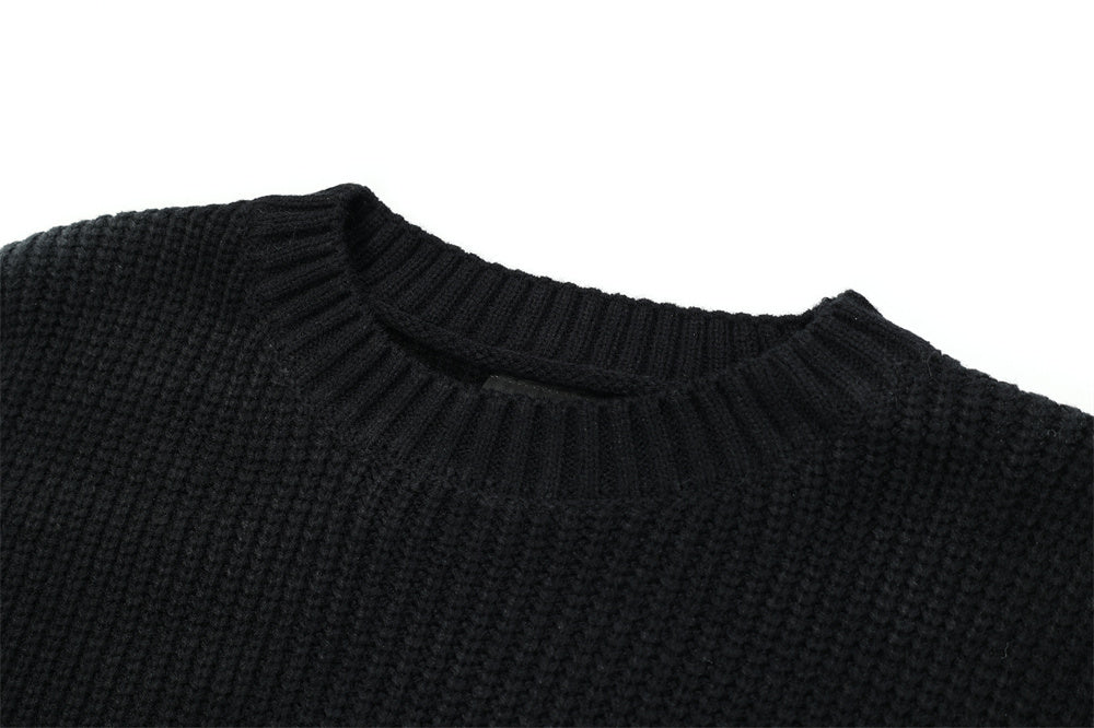Personality Crewneck Sweater Oversize Slouchy Sweater For Men