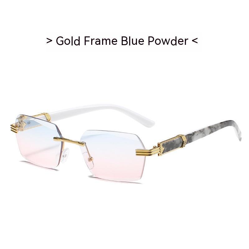 Frameless Sun Glasses Marbling Men's Sunglasses