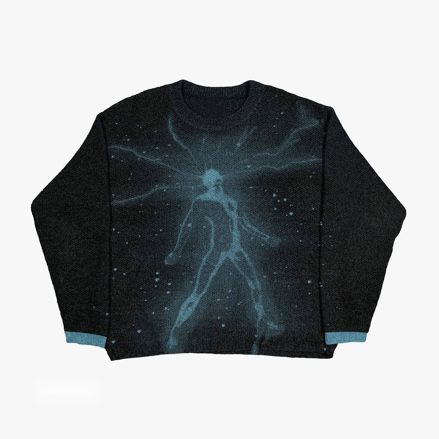 Men's Creative Pattern Printing Loose Casual Sweater