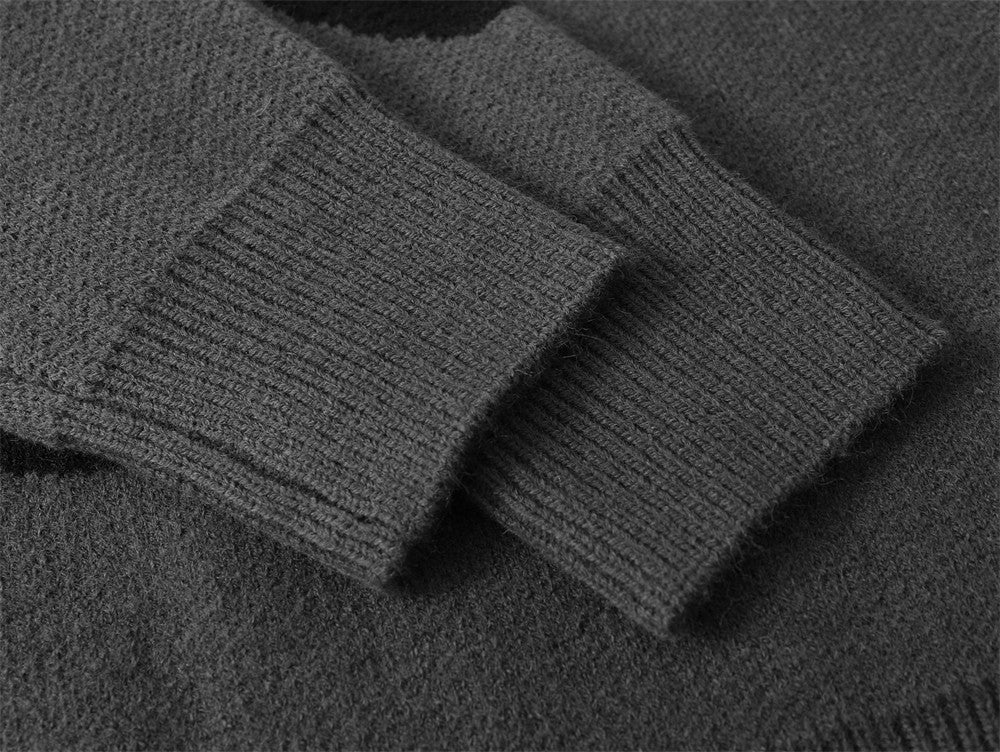 Jacquard Loose Round Neck Sweater Men