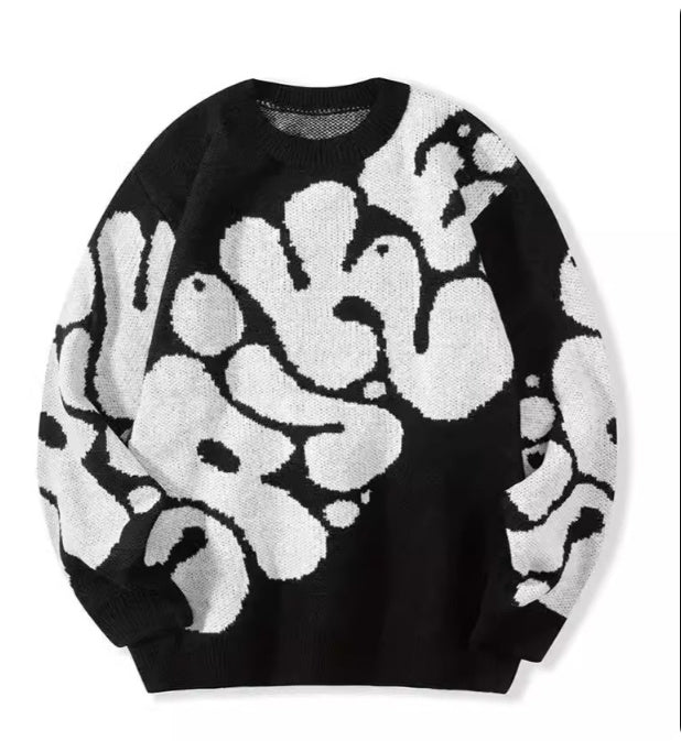 Loose American Sweater High Street Tide Top