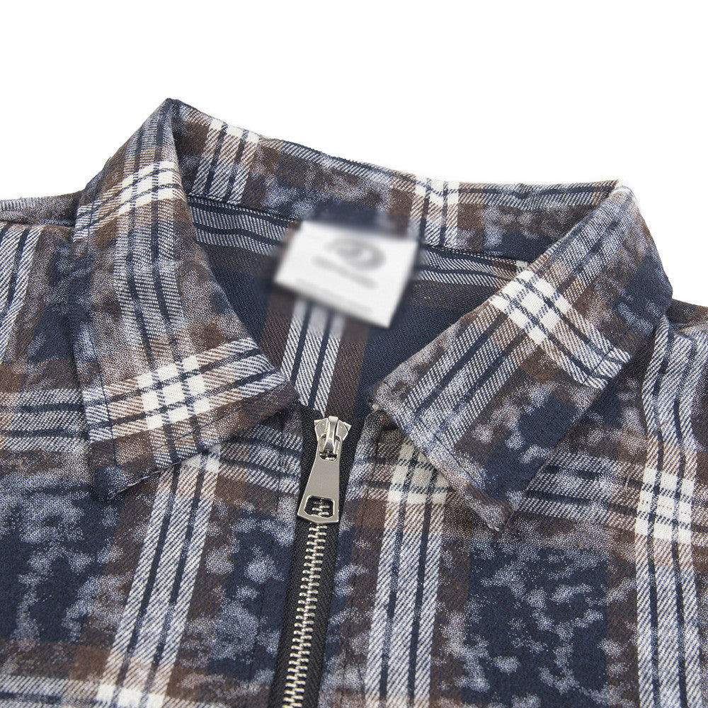 Fashion Personality Punk Loose Plaid Shirt Men