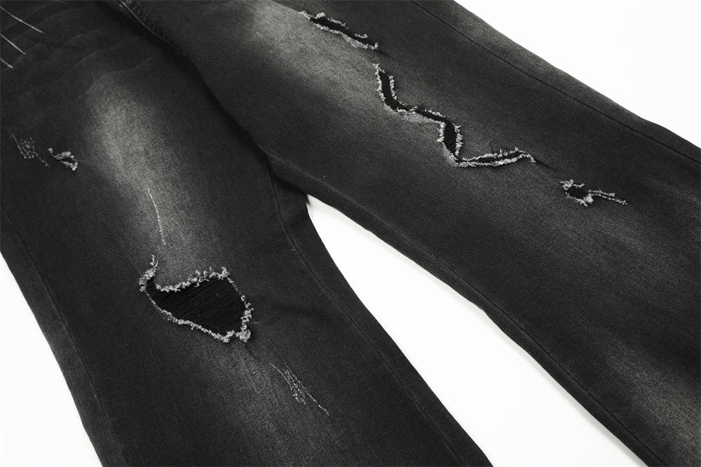 Vintage Fashion Ripped Jeans For Men
