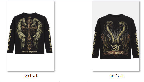 Angel Snake Double-Layer Long-Sleeve T-Shirt
