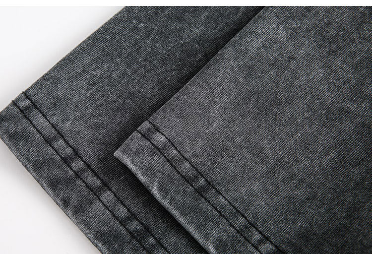 Summer Retro Worn Looking Washed-out Letter Print Short-sleeve T-shirt