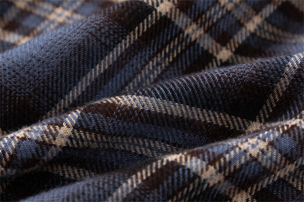 Gradient Short Sleeve Plaid Shirt Men