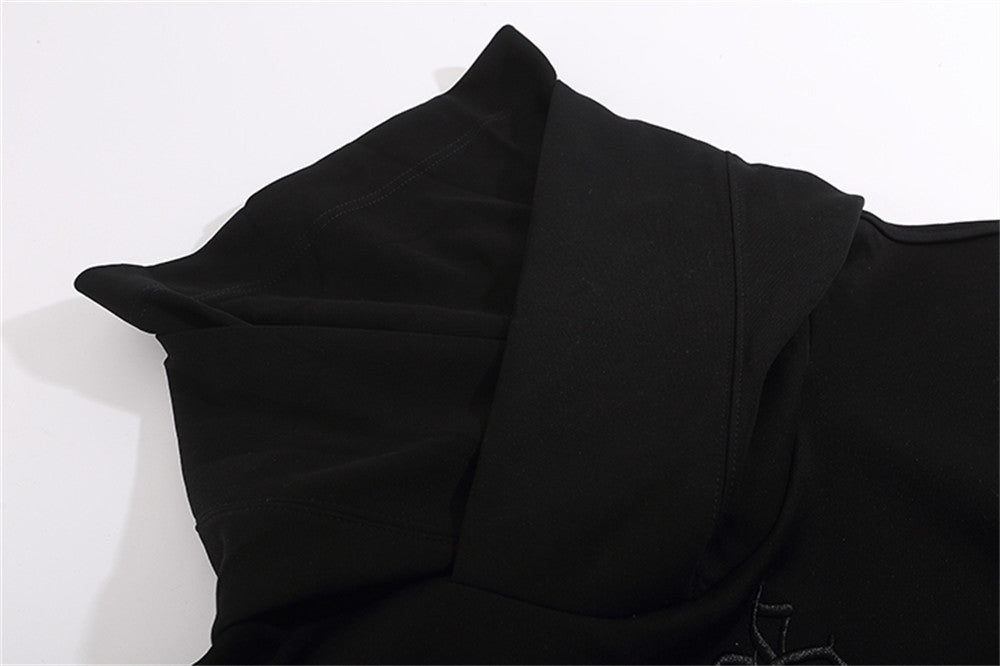 Solid Color Fashion Hooded Sweatshirt Men