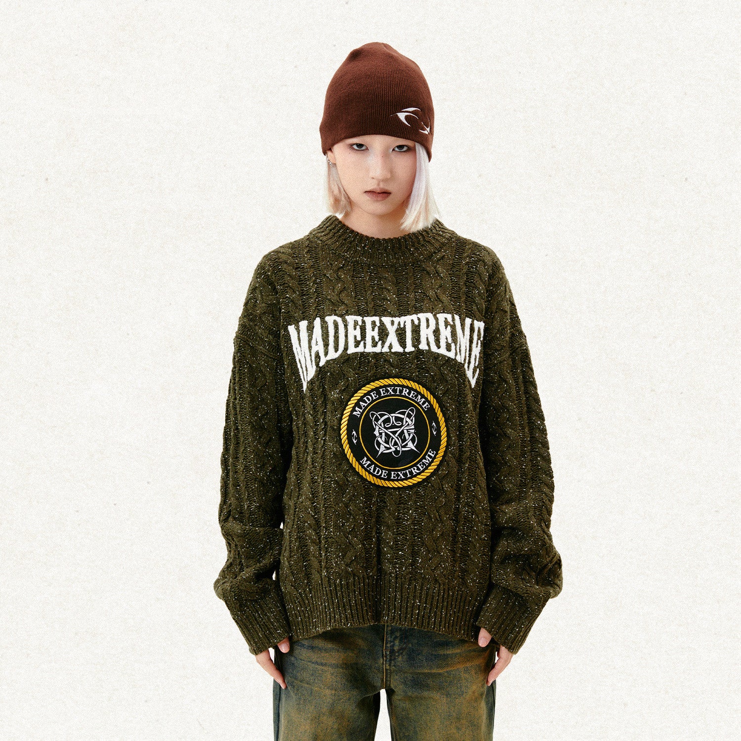 Vintage Thick Twisted Snowflake Sweater Sweater For Men