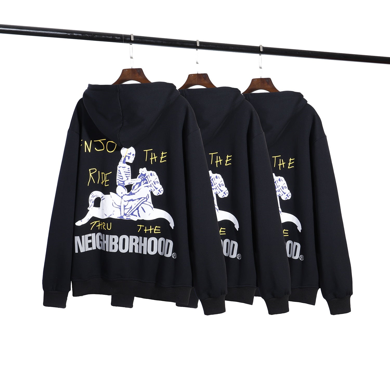 Hip-hop Three-dimensional Carousel Foam Printed Sweater