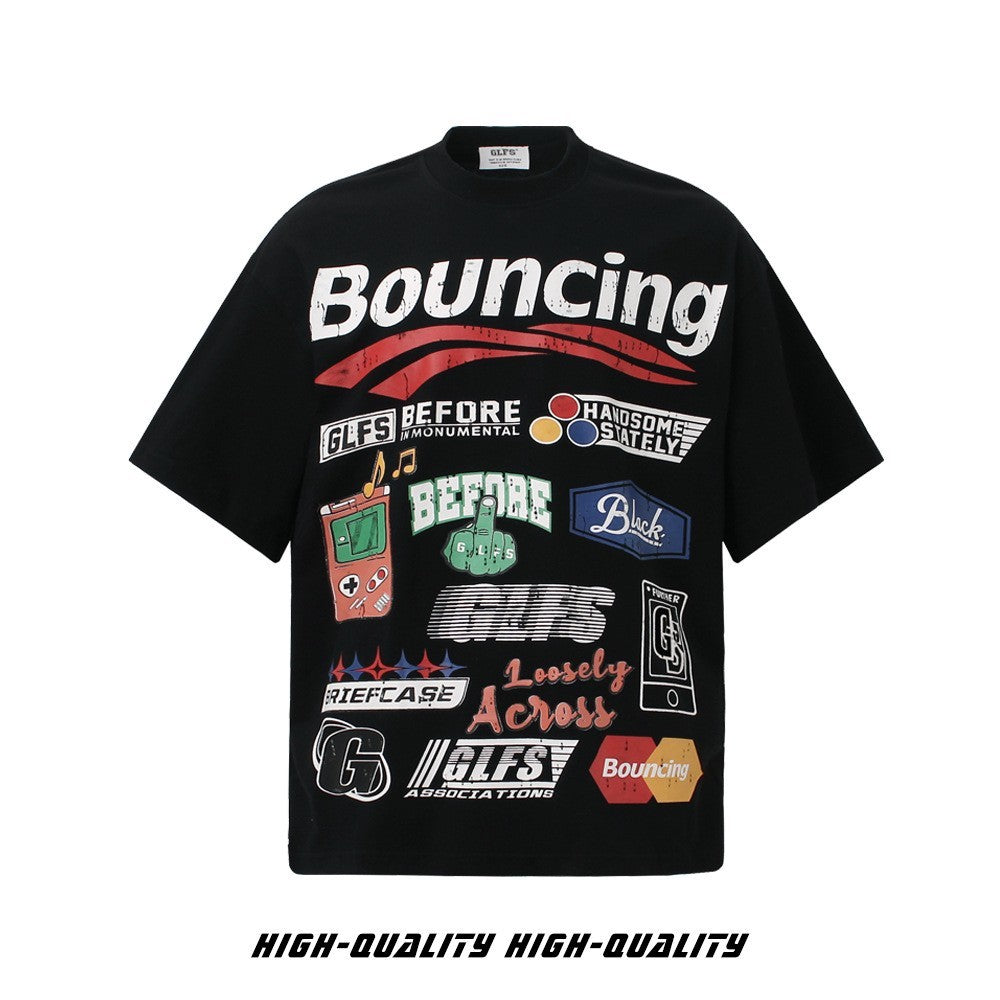 American Game Motorcycle Printing Short Sleeve