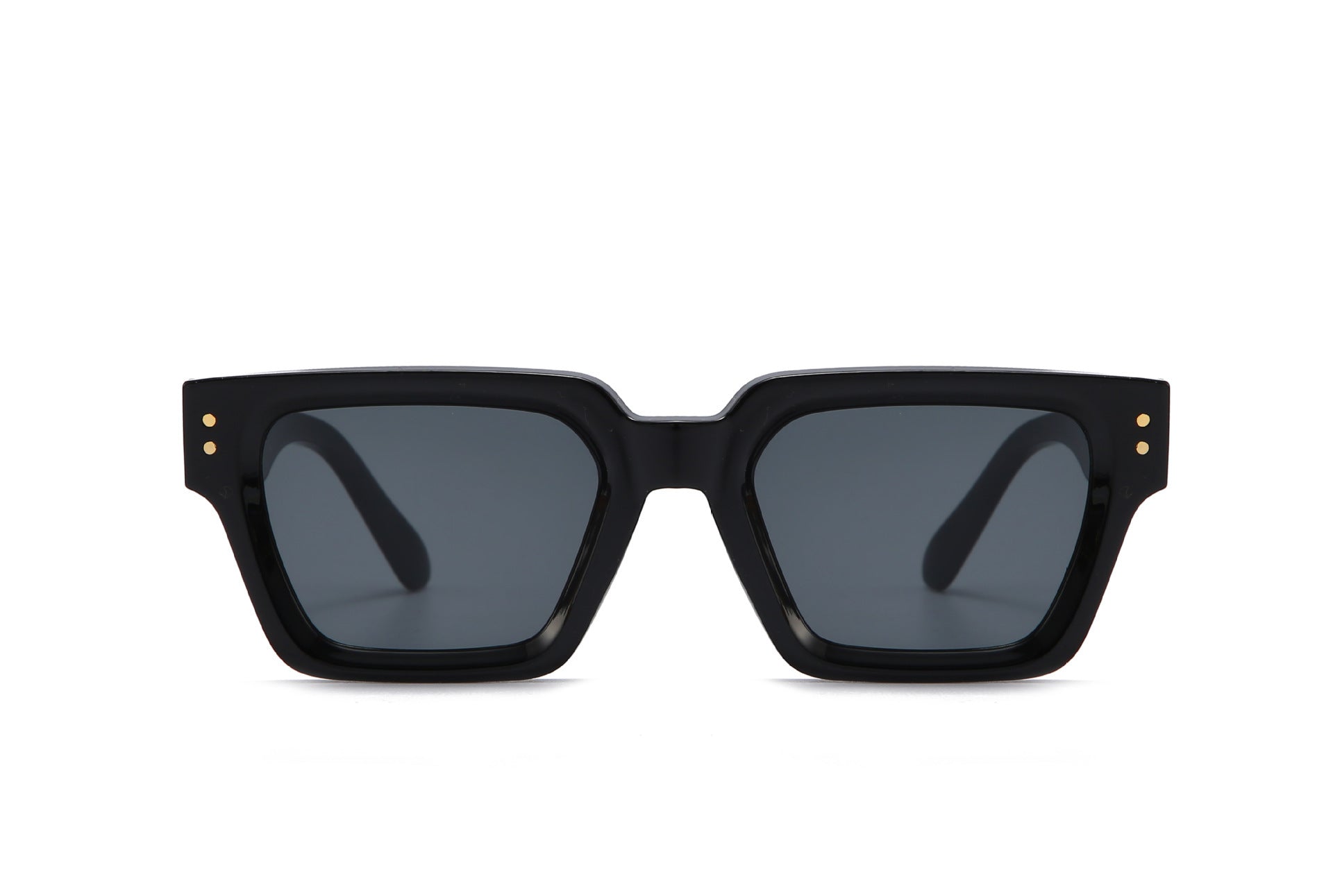 Black High-grade Plain Fashion Hong Kong Style UV-proof Sunglasses