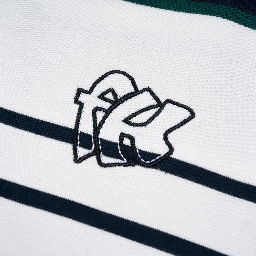 Contrast Color Striped Polo Shirt For Men