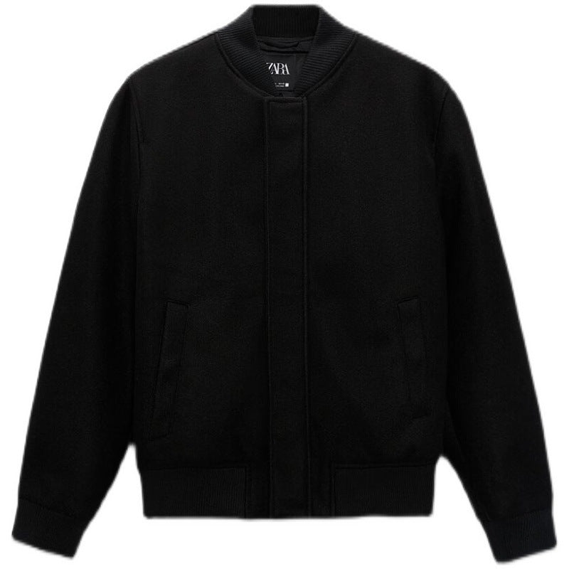 Men's Fashion Retro Casual Woolen Jacket