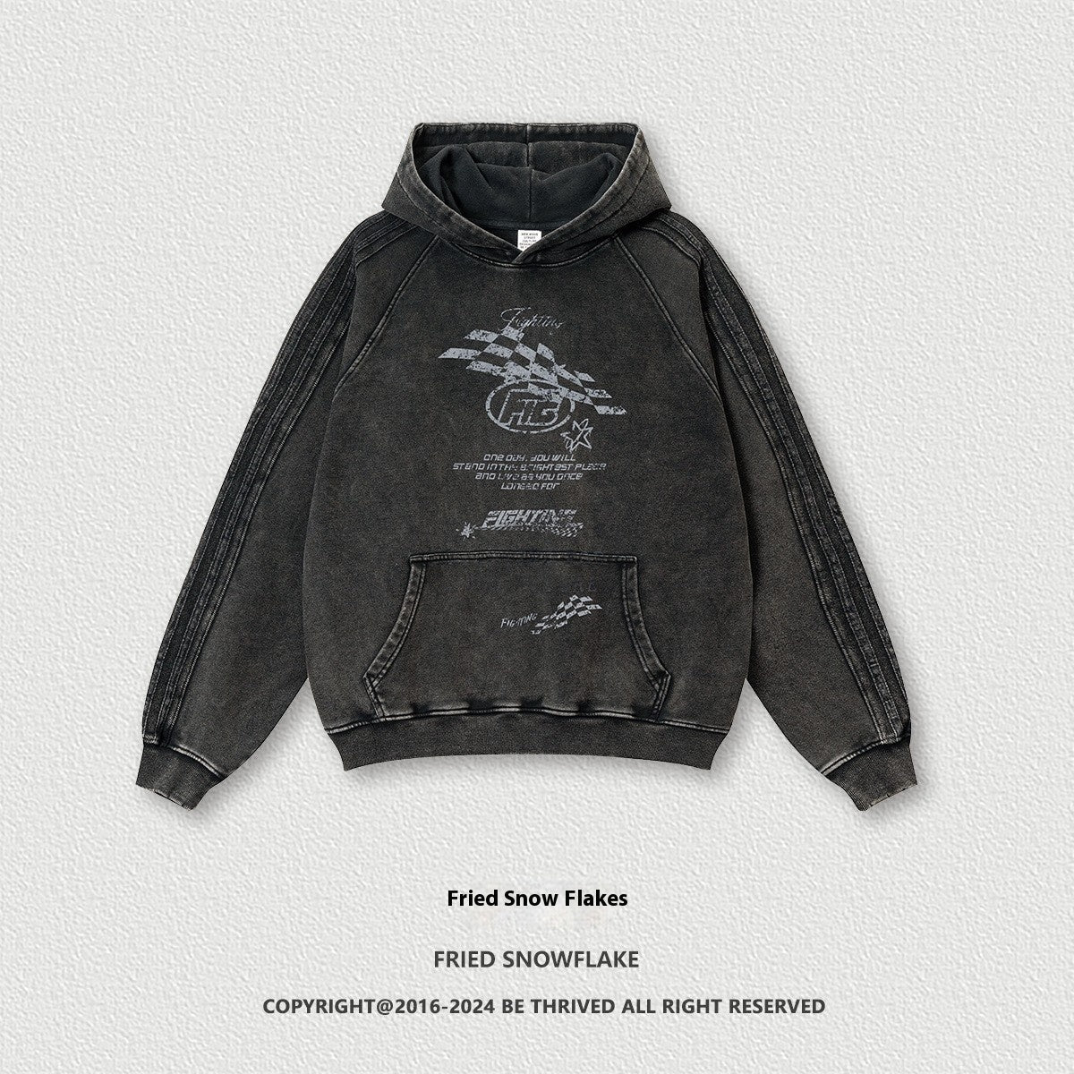 Washed-out Vintage Hooded Sweater For Men