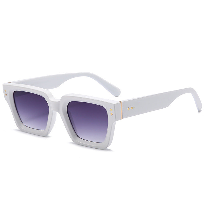 Black High-grade Plain Fashion Hong Kong Style UV-proof Sunglasses