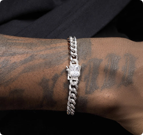 S925 Sterling Silver Cuban Bracelet Men And Women Hip Hop