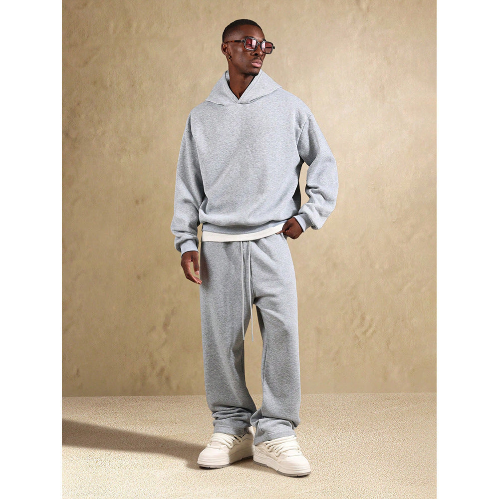 Men's Loose Hooded Sweater Casual Sweatpants Suit