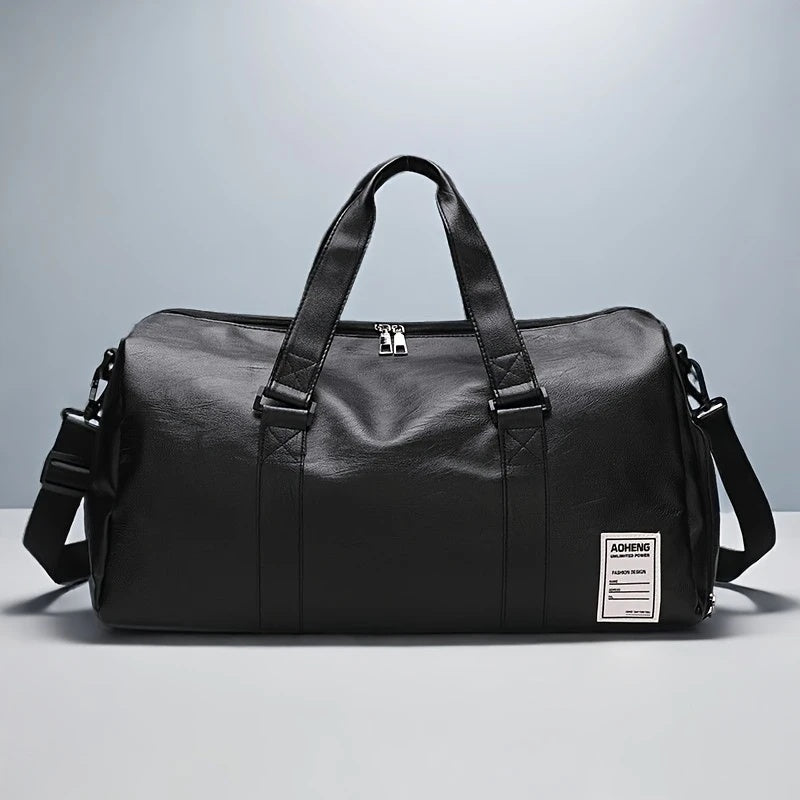 Sport Fitness Bag, Travel Bag, Black Stylish Business Travel Bag, Separate Shoe Depot, Zip Off, For Gym, Sport, Travel, Waterproof