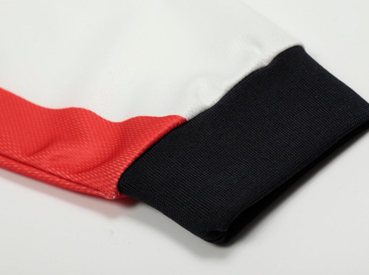 American Retro Stitching Long Sleeve T-shirt Men