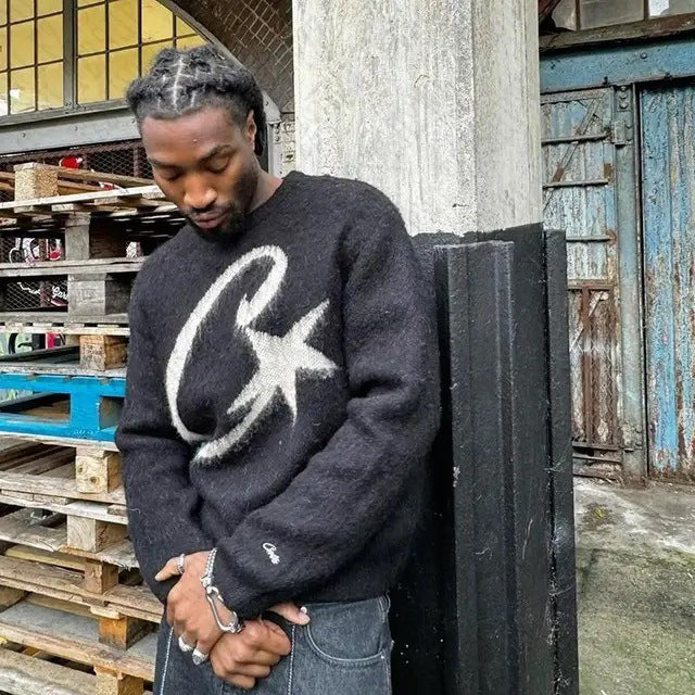 Men's Camouflage Winter Sweater Loose