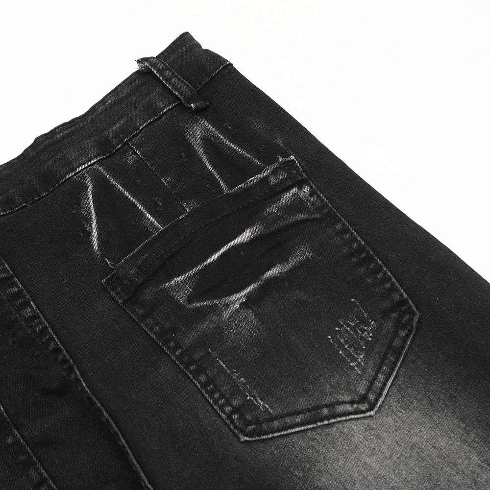 Vintage Fashion Ripped Jeans For Men