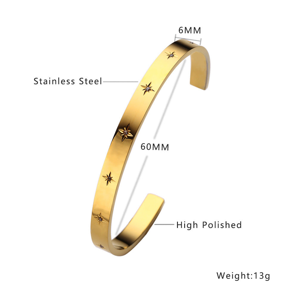 Non-fading Simple High-grade Stainless Steel Bracelet For Women