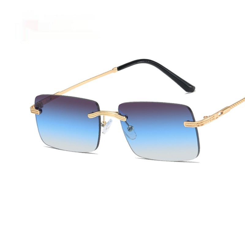 Frameless Personality Square Sea Sunglasses Comfortable Sun Glasses