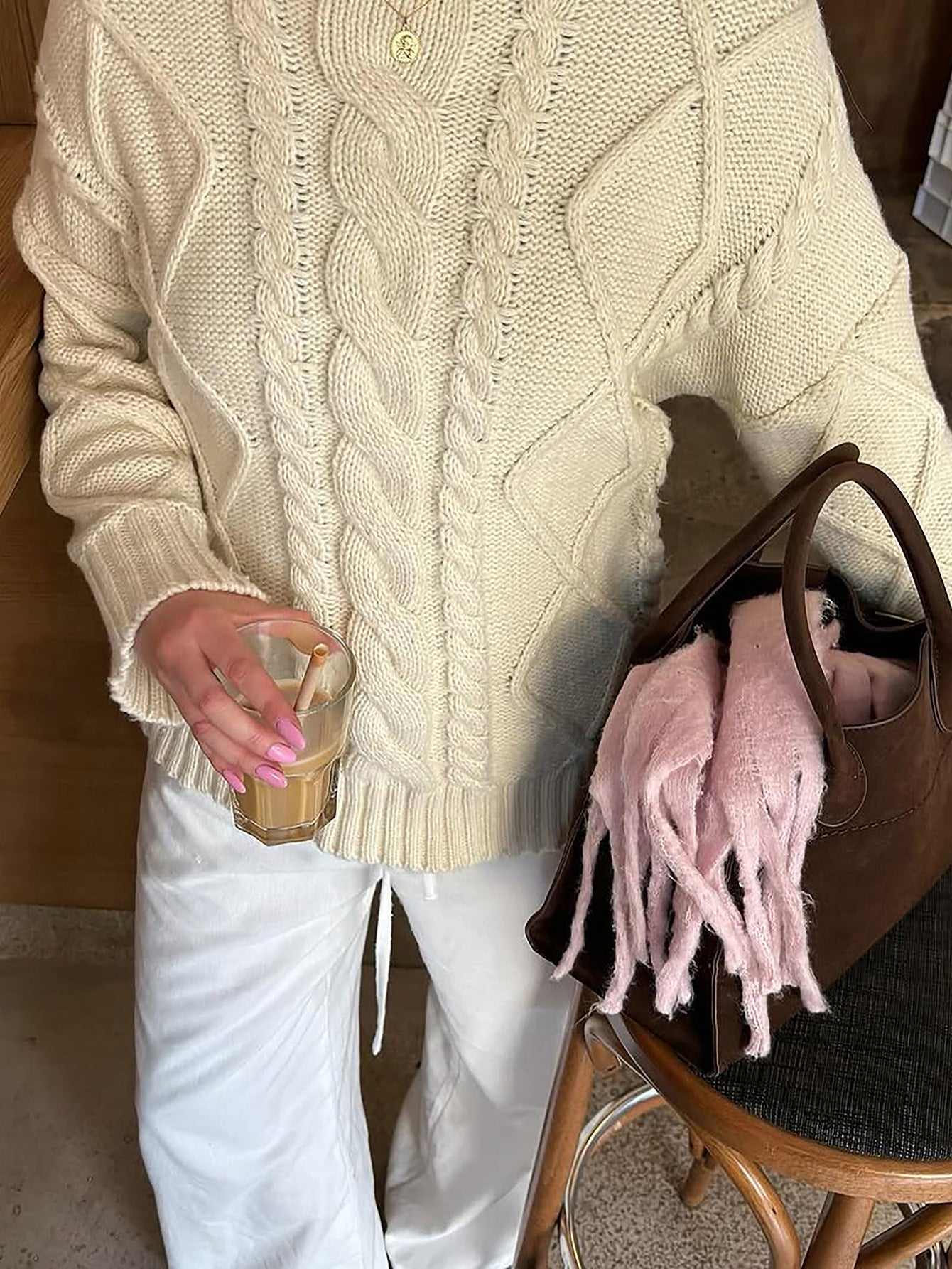 European And American Leisure Simple Wool Long Sleeve