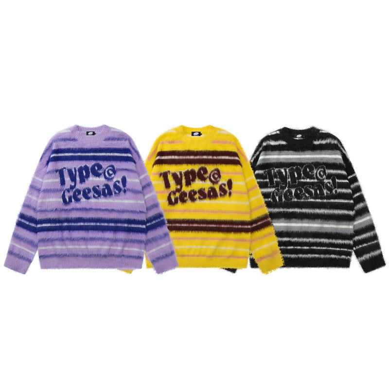 Idle Style Color Matching Sweater Men And Women