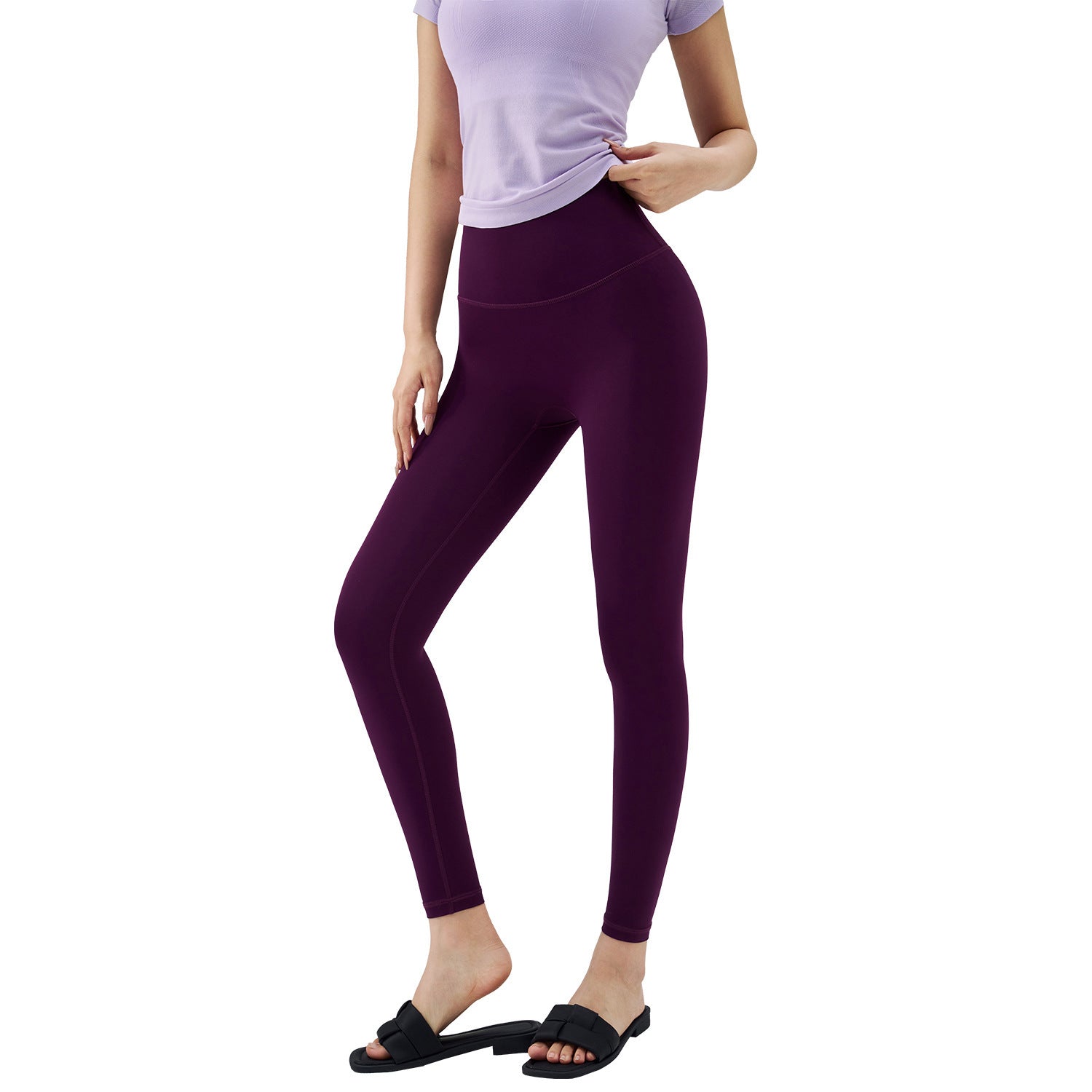 High Waist Hip Lift Anti-curling Tight Sports Pants