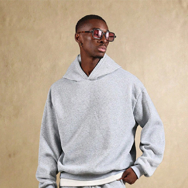 Men's Loose Hooded Sweater Casual Sweatpants Suit