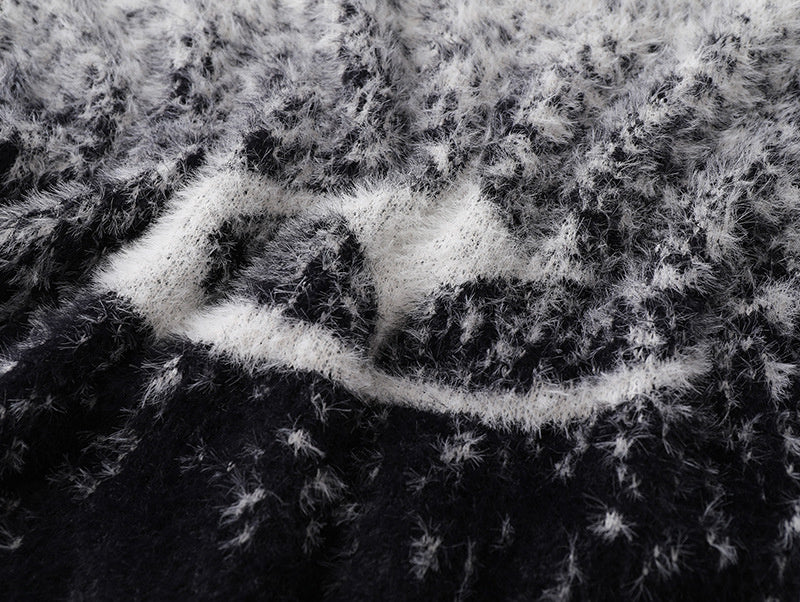 Gradient Warm And Loose Long Sleeve Round Neck Sweater