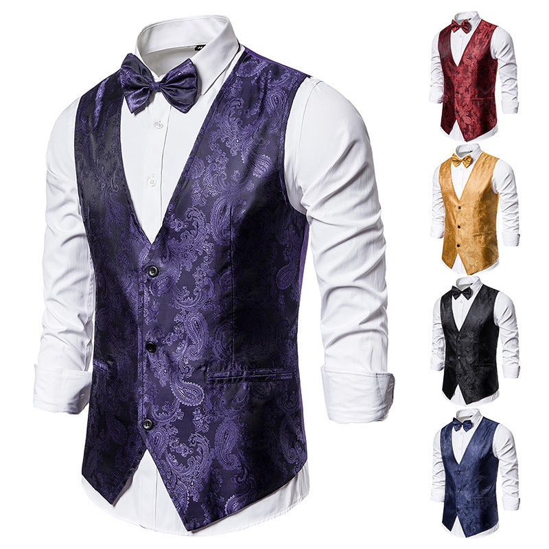 Men's Printed Sleeveless Vest Coat