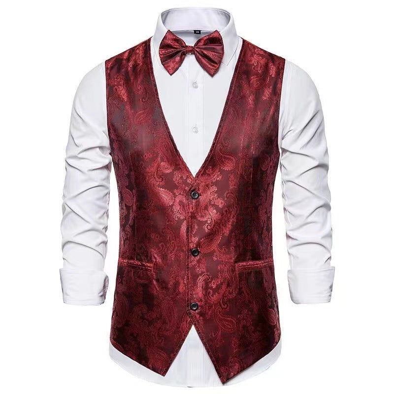 Men's Printed Sleeveless Vest Coat