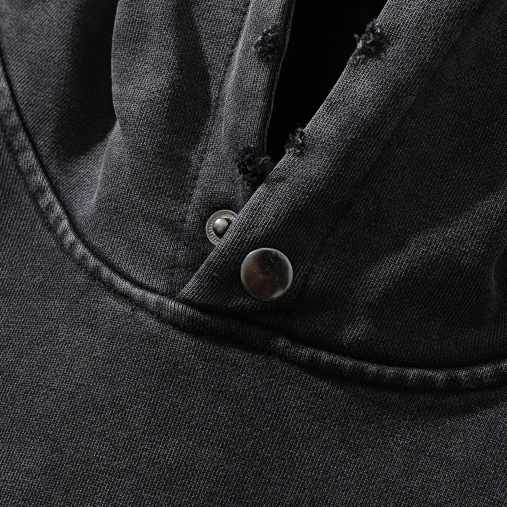 Distressed Hooded Sweater For Men