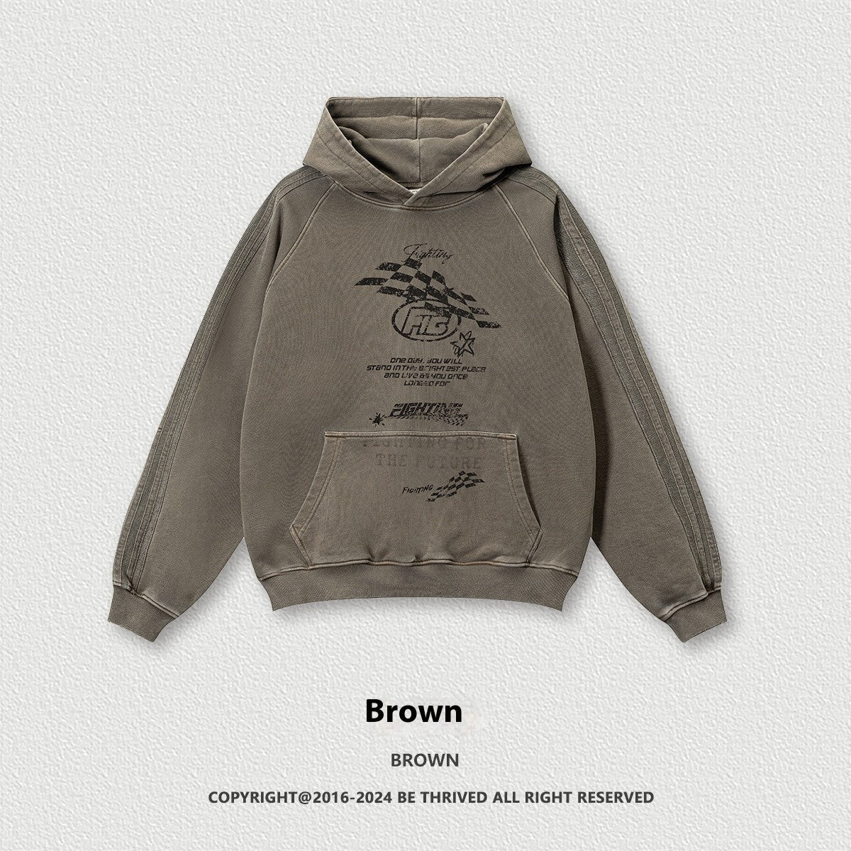 Washed-out Vintage Hooded Sweater For Men